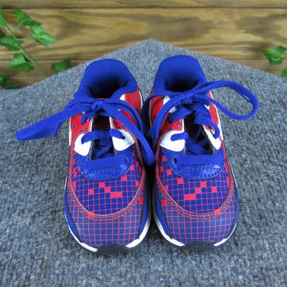 Nike Boys Sneaker Air Max 90 Premium Sz T 6 Medium Blue Synthetic‎ Lace Up - Picture 2 of 6